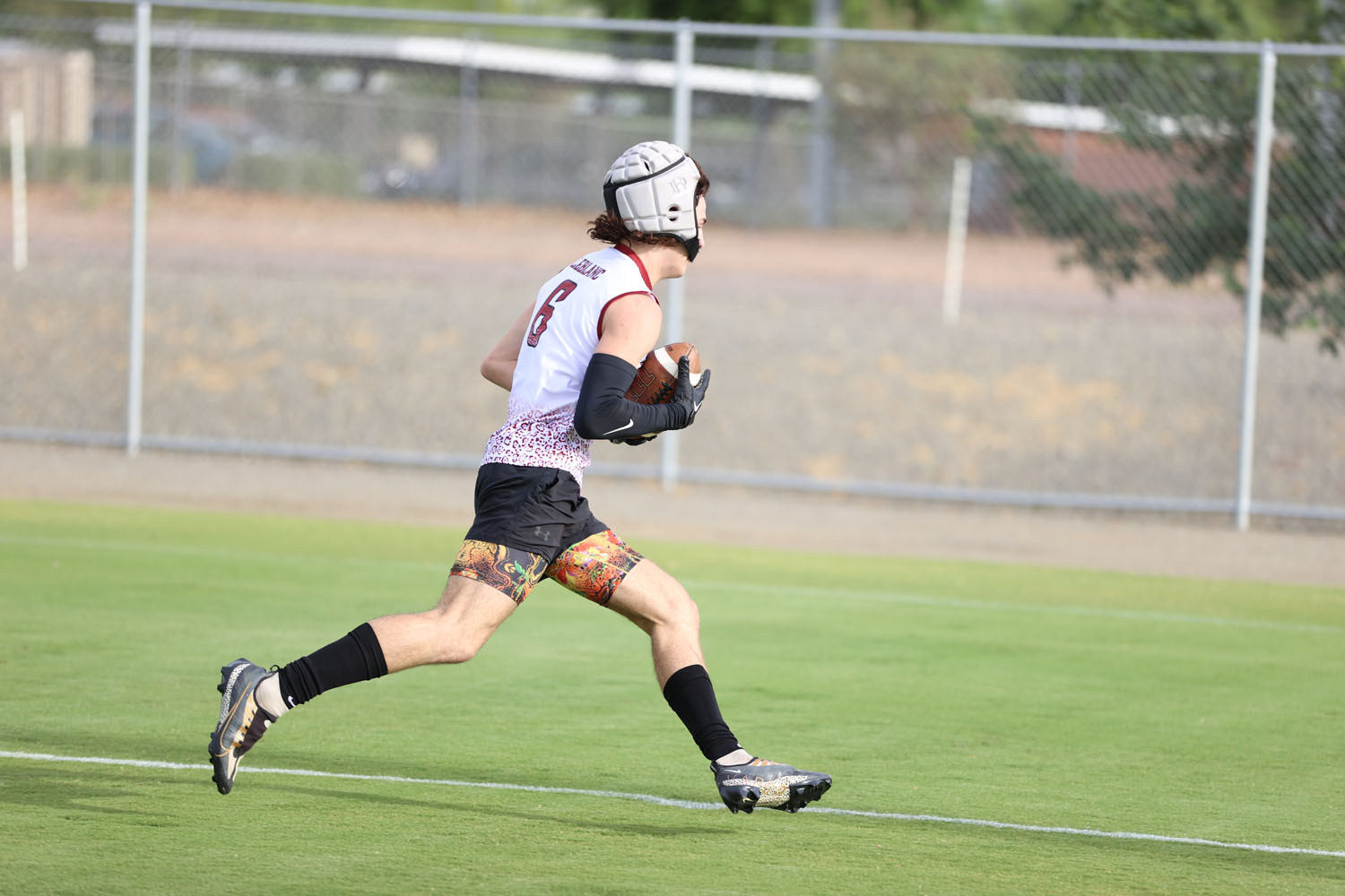 Running into the endzone after the catch