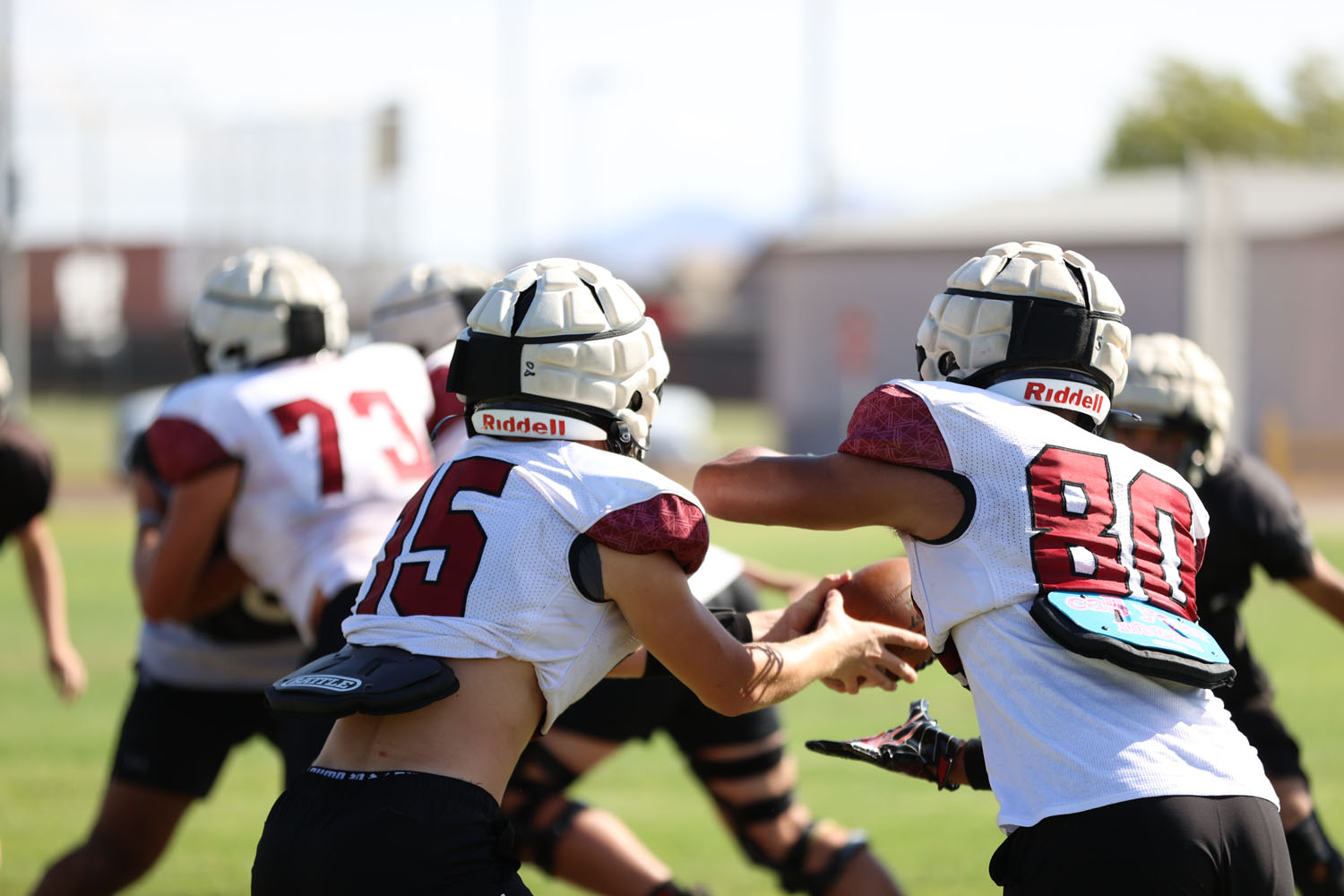 Austin handing the ball off