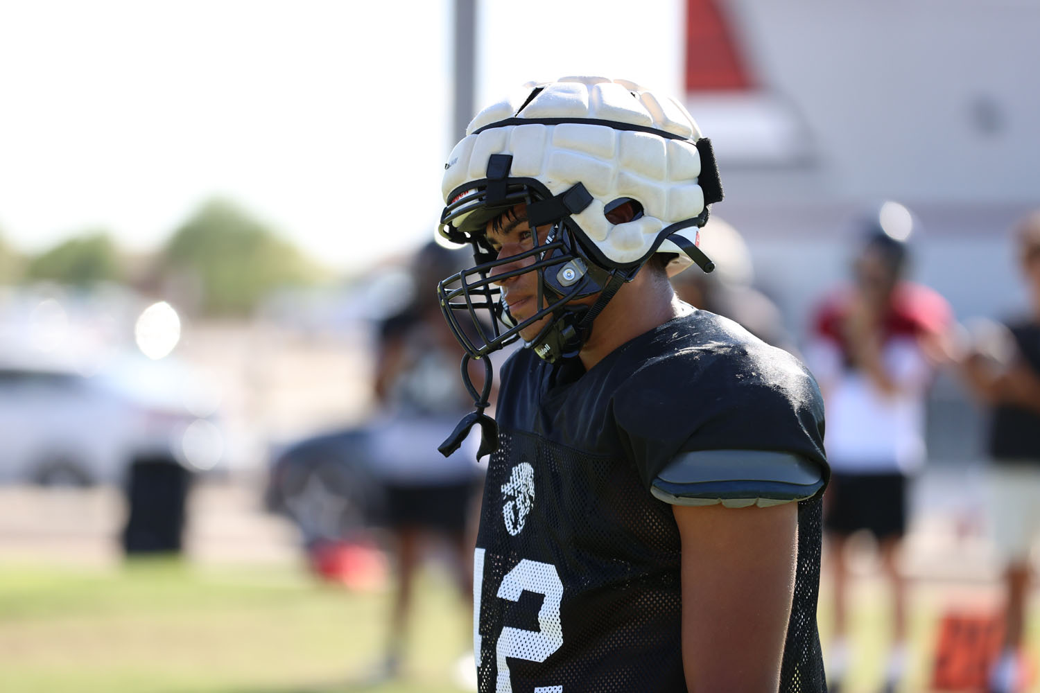 Jesse focused on the play