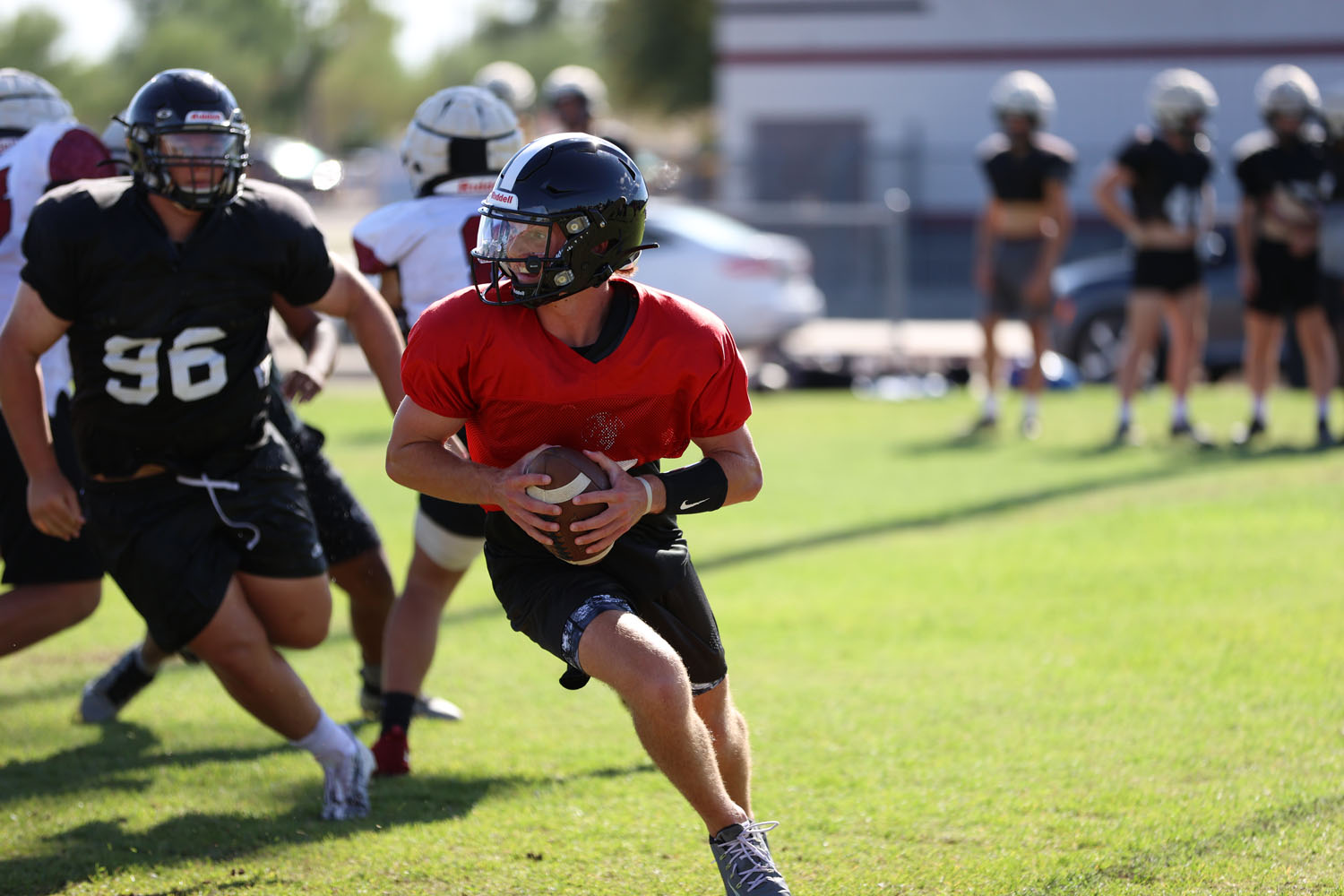 Major turning looking for his target