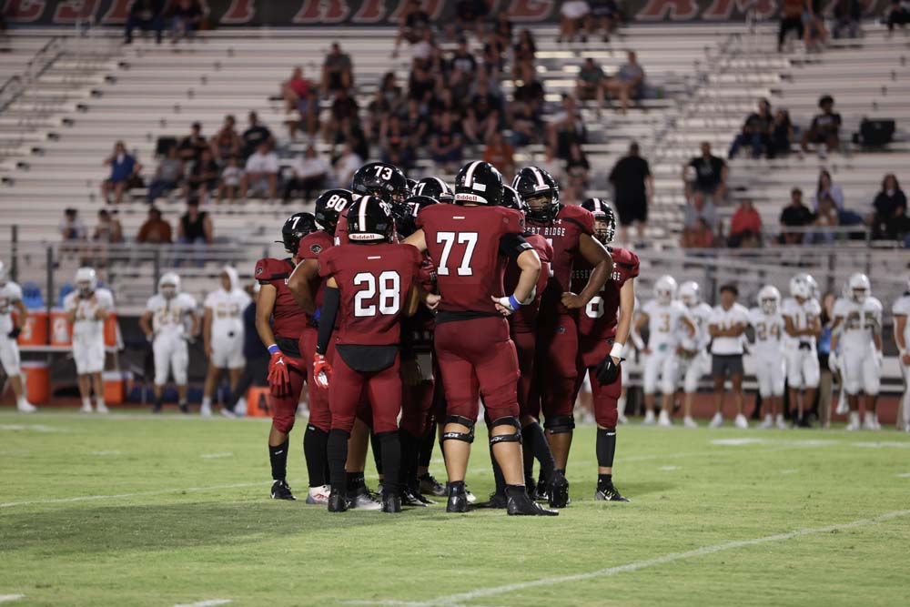 The Jaguar Offense in the huddle