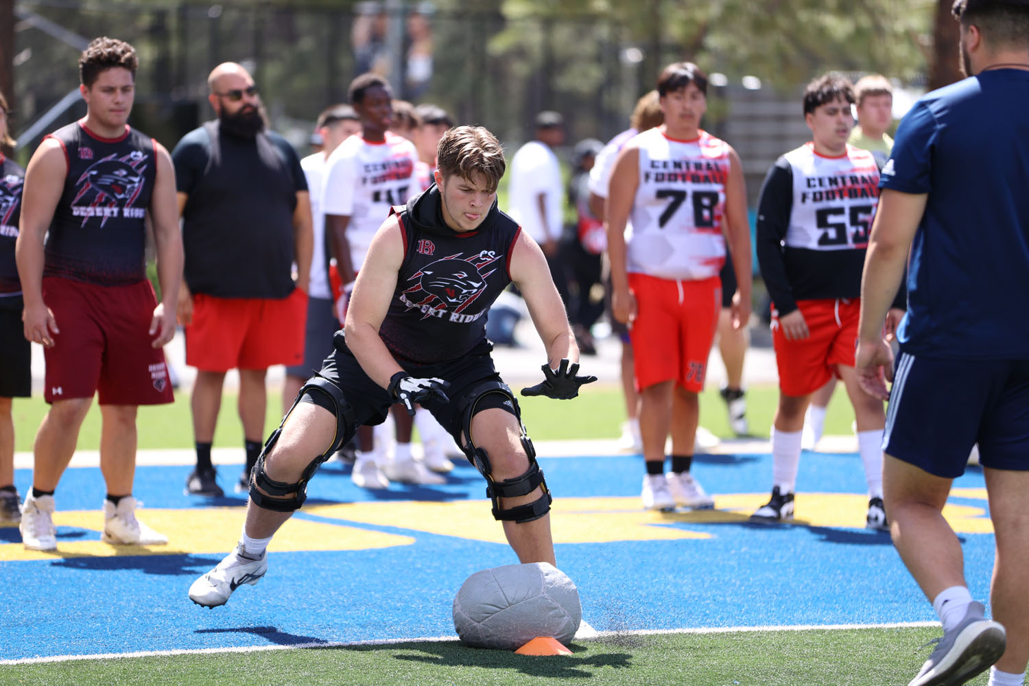 Lineman Drill, back peddling