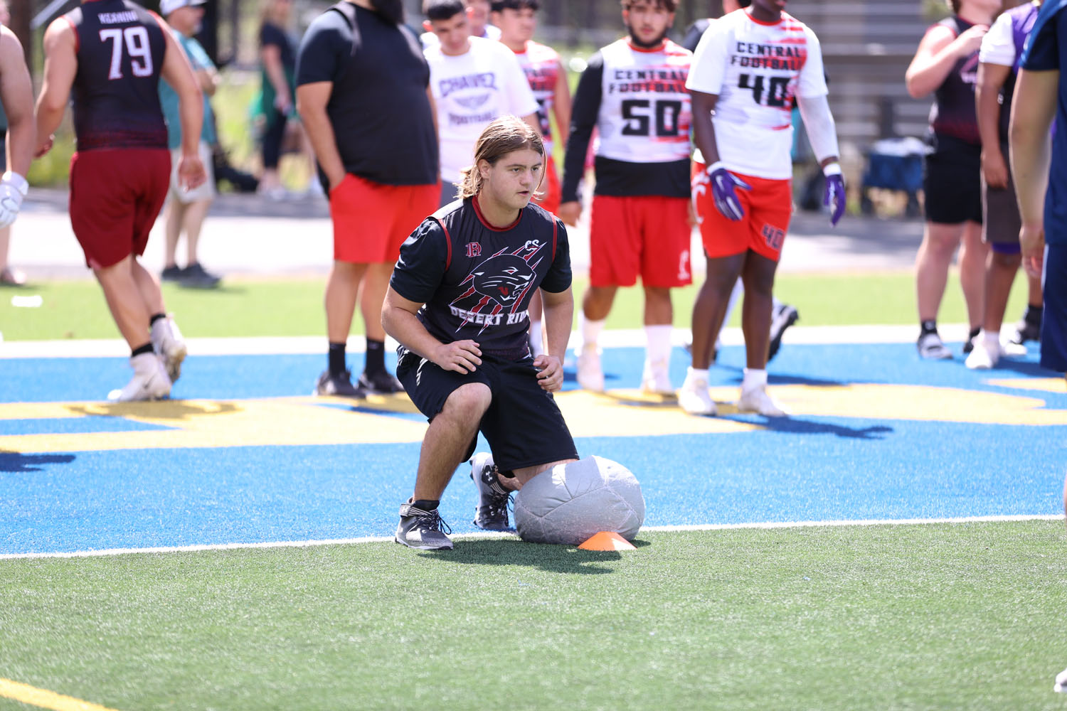 Waiting for the whistle to start the drill