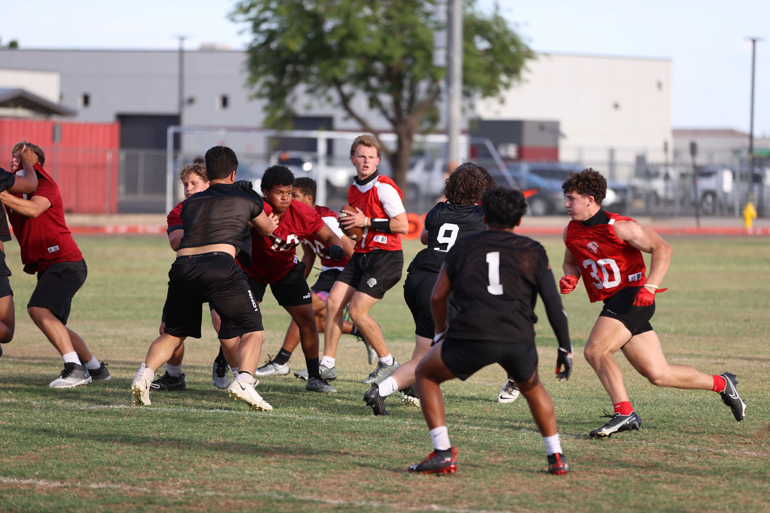 OLine protecting the QB