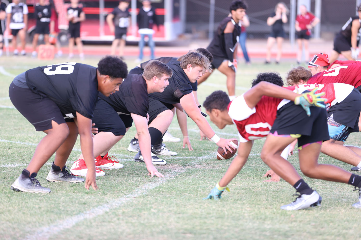 Both side of the ball ready