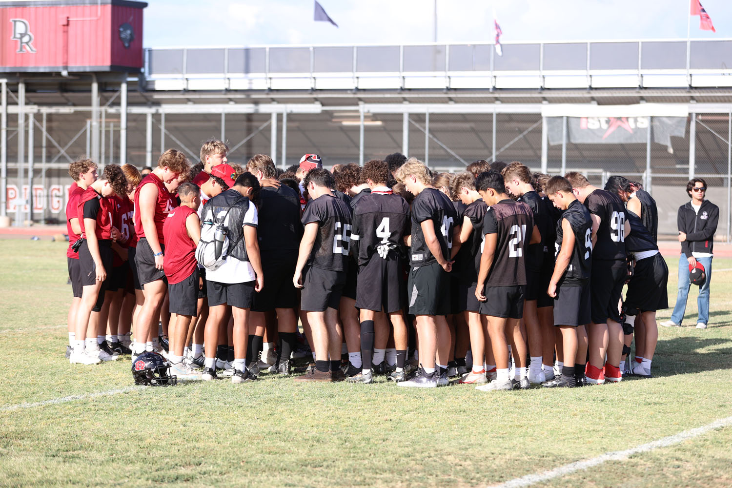 Pregame huddle