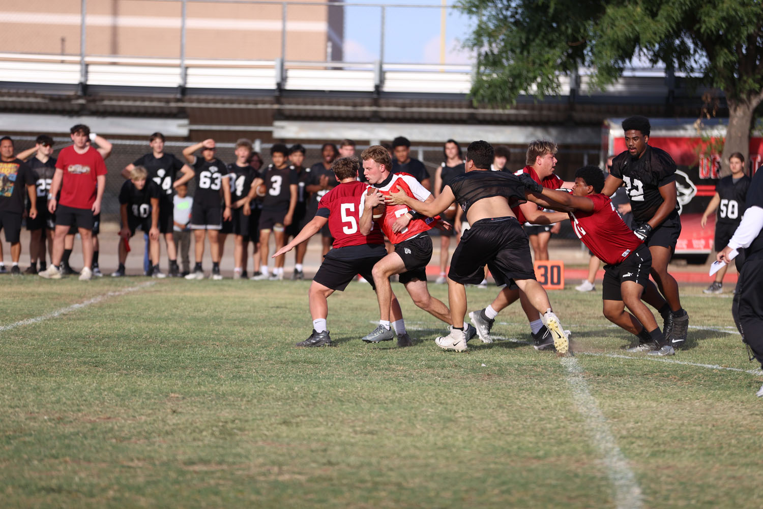 QB looking for space to scramble