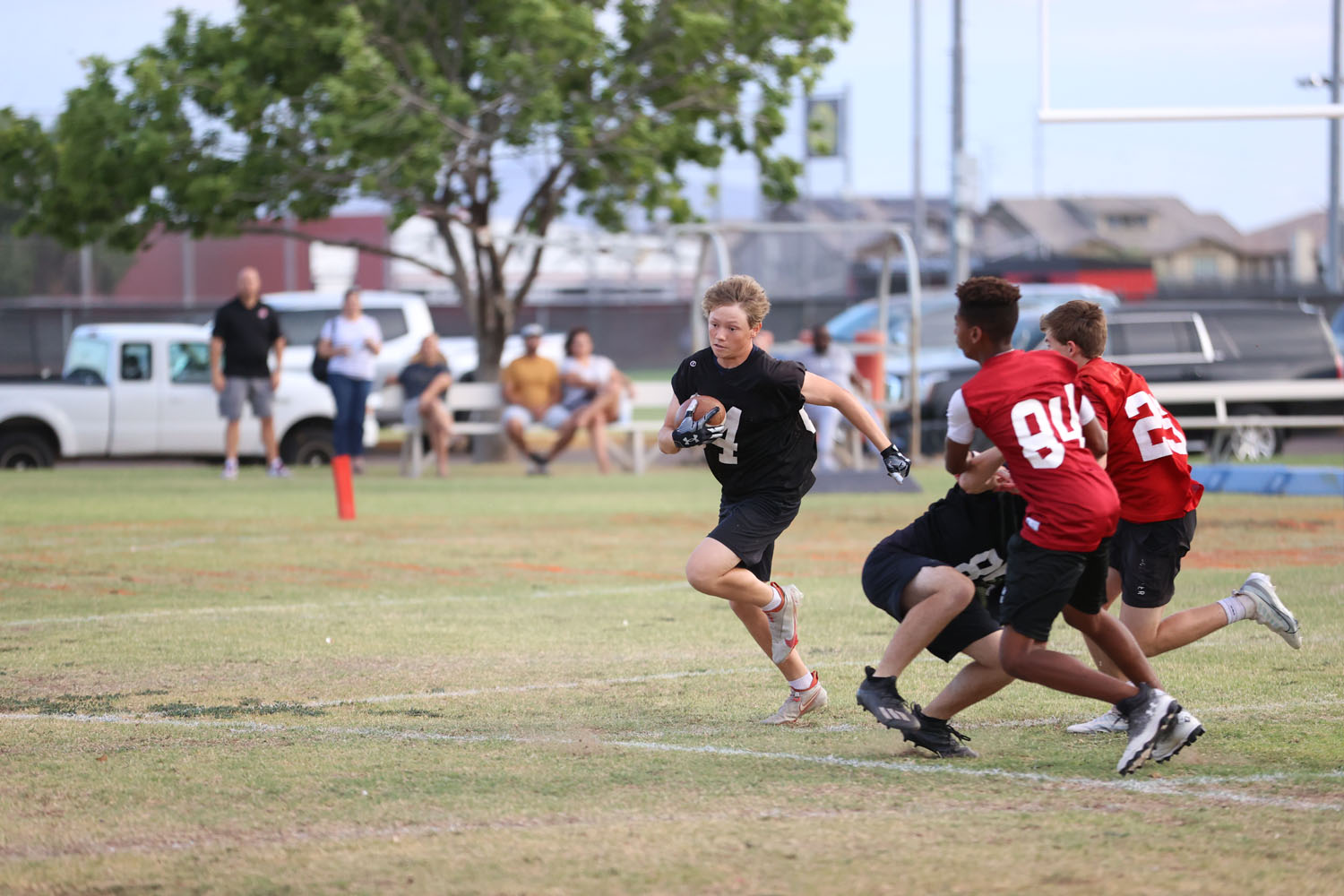 Receiver hitting the corner and trying for open field